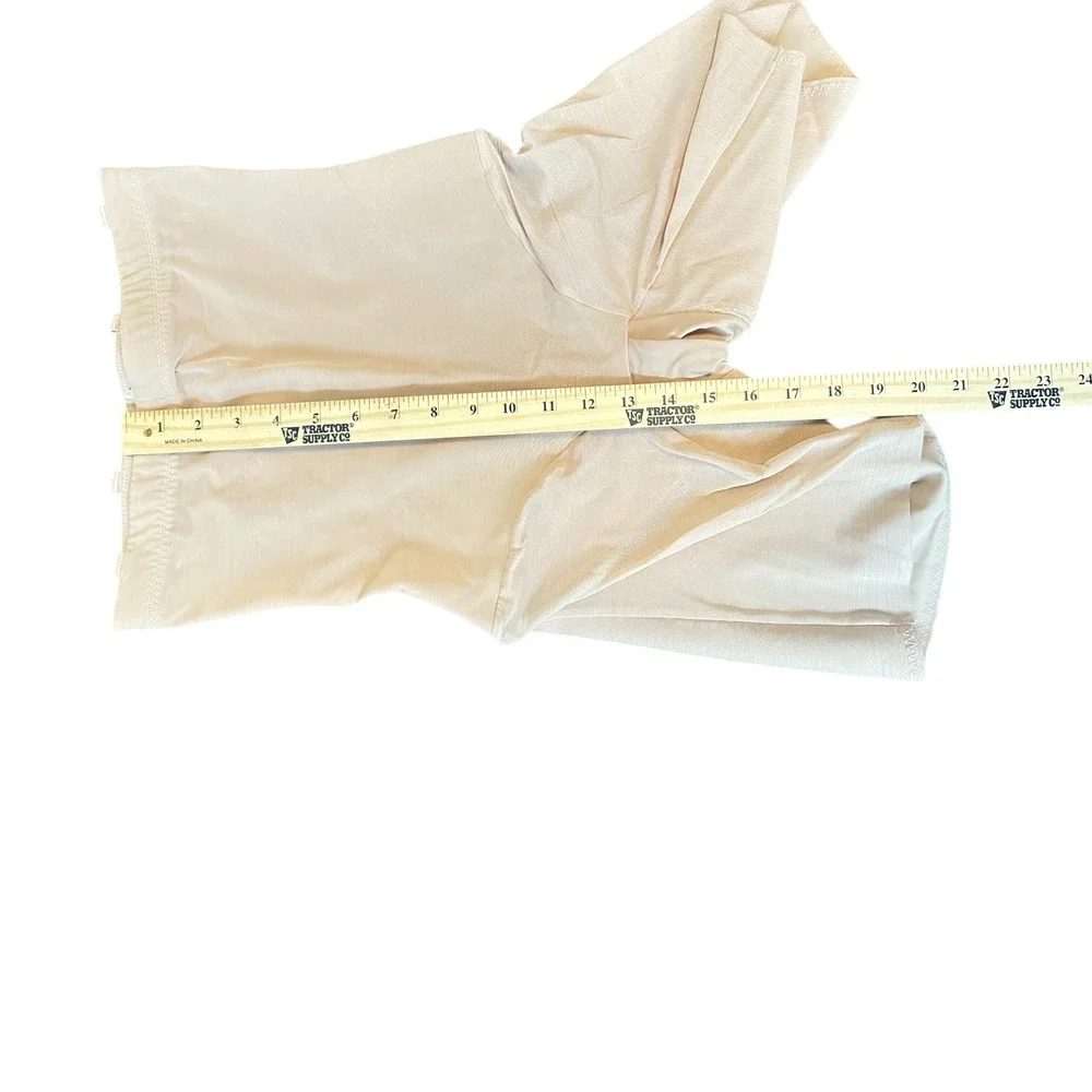 Womens‎ High Waisted Shapewear Shorts Beige Nude Tummy Control Mid Thigh Slimmer